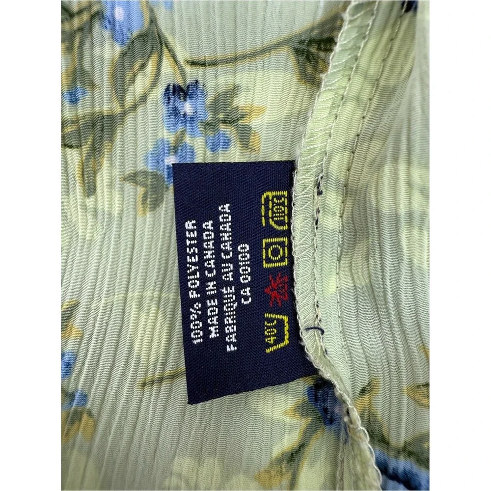 TRULY skirt midi Light Green Midi Skirt with Blue Floral Print